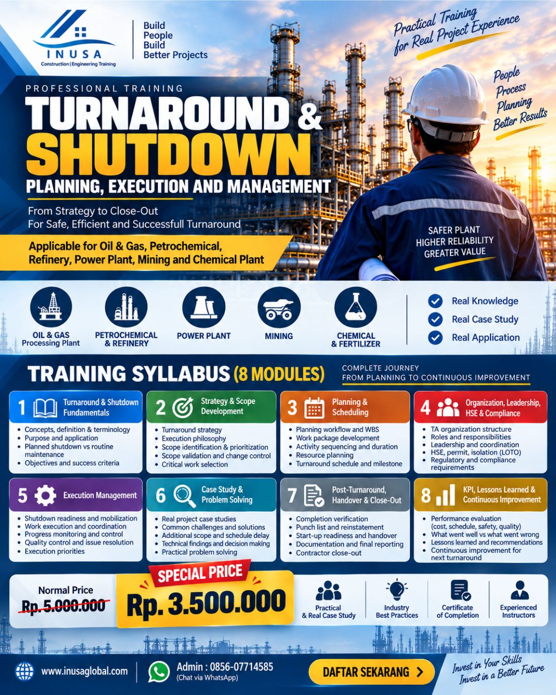 Turnaround & Shutdown Planning, Execution and Management